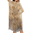 thumbnail image 4 of HELLHERO High Quality Fabrics Bathing Suit Cover Up for Resort Breathable Loose Lush Floral Arch Painting, 4 of 4
