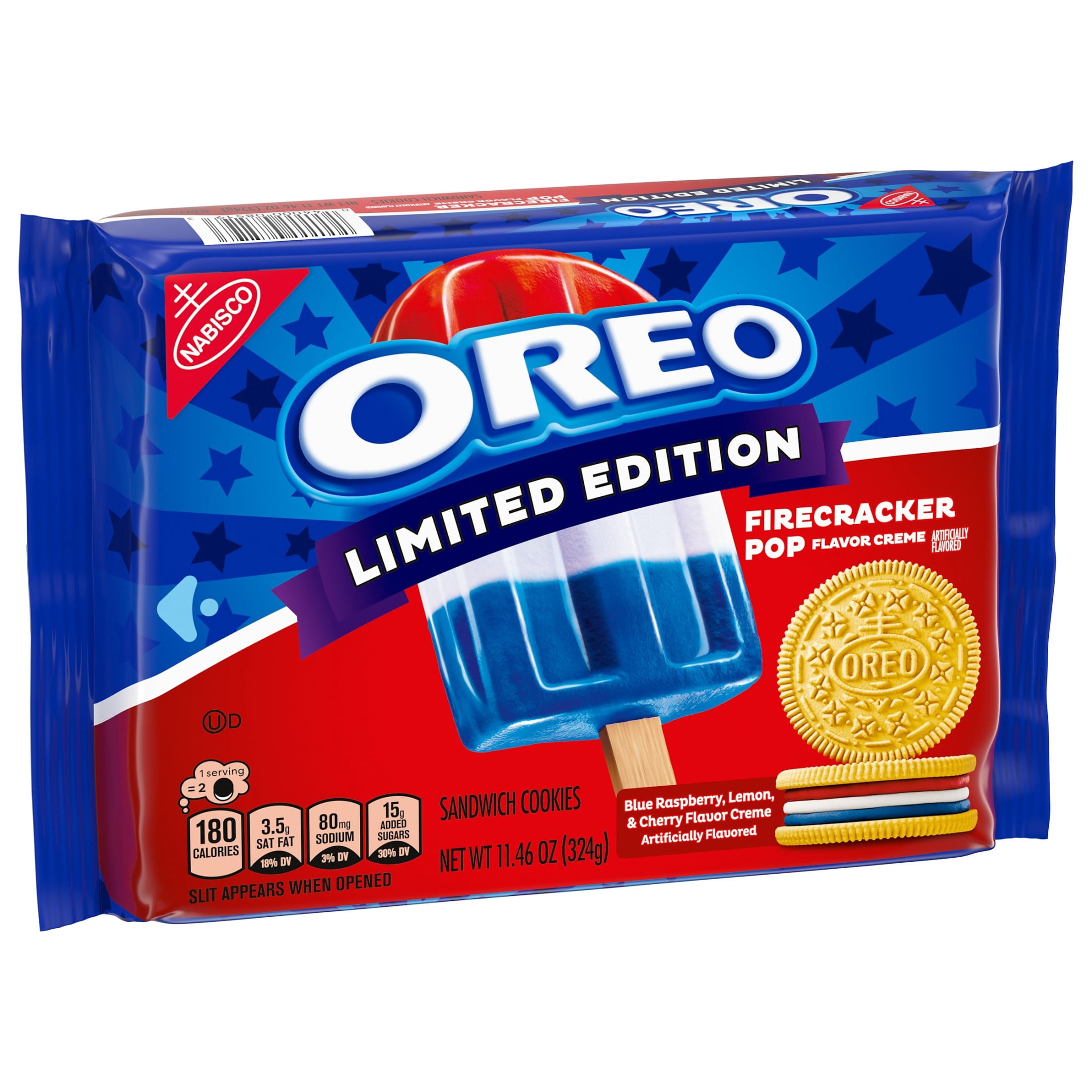 OREO Firecracker Pop Sandwich Cookies, Limited Edition, 11.46 oz
