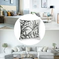 thumbnail image 5 of Pack of 2 Decorative Square Throw Pillow Cases, Pillow Covers for Couch Sofa Bed Living Room,Leaves Pattern,Grey Gold Cream, 5 of 7