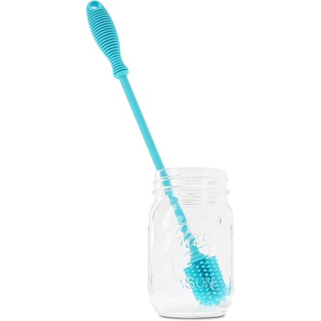 Best Bottle Brush Cleaning Tool – Silicone – Long Handle Flexible Ergonomic Design – Scratch-Free Brush – for Sports Bottles Baby Bottles Thermoses Tumblers Glasses