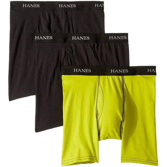 Hanes Boy's Platinum Cotton Boxer Brief Big Kids Assorted SM Waist 21-23"