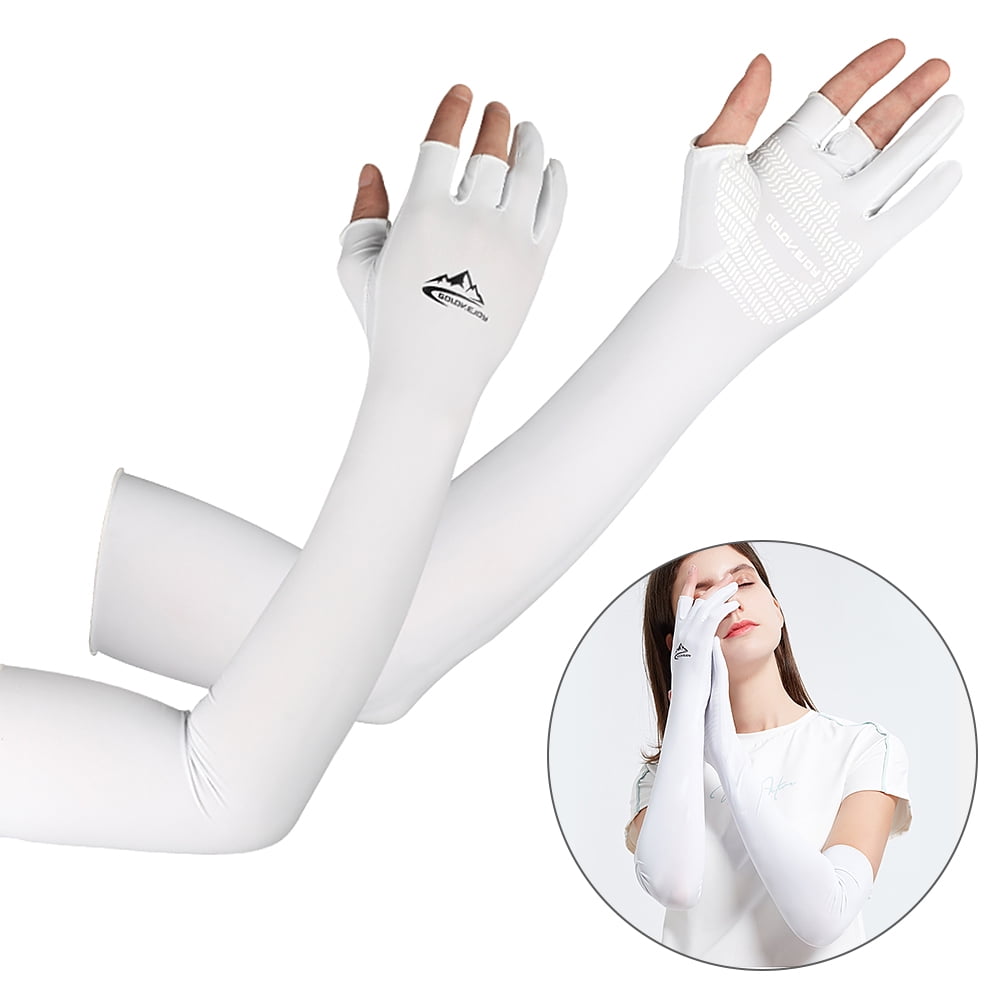 Arm Sleeves Tree Night Sky Evening Mens Sun UV Protection Sleeves Arm Warmers Cool Long Set Covers White 