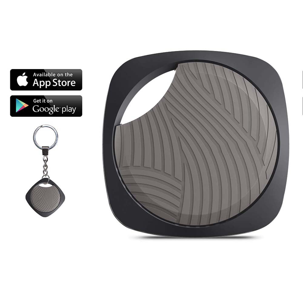 2 Pack Nutale Focus Smart Key Finder Bluetooth WiFi Tracker Locator Wallet Phone Key Anti-Lost Bidirectional Alarm Reminder 1 x Black，1 x Gold 