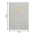thumbnail image 4 of Flmtop A7 2024 English Planner Faux Leather Hardcover 180 Pages Ink-Proof Paper Mini Journal Dairy Pocket Notebook Student Supplies, 4 of 11