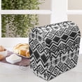 thumbnail image 4 of Modern Lounger Chair Bag, Geometric Design with Modern Hippie Zig Zags Triangles Squares Print, High Capacity Storage with Handle Container, Lounger Size, Black and White, by Ambesonne, 4 of 5