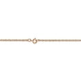thumbnail image 4 of Real 14kt Rose Gold 1.15mm Carded Cable Rope Chain; 18 inch; for Adults and Teens; for Women and Men, 4 of 6