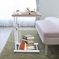 thumbnail image 3 of Hospital Home Bed Side Table Overbed Rolling Tray Adjustable Bedside Working Desk Side Table, 3 of 11