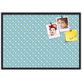 thumbnail image 2 of PinPix 40x28 Custom Cork Bulletin Board Blue - White Dots Poster Board Has a Fabric Style Canvas Finish, Framed in Blue - White Dots, by ArtToFrames (PinPix-345), 2 of 6