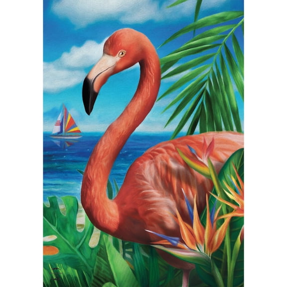 Briarwood Lane House Flag 40x28 For Outdoor Flamingo Paradise Summer For Summer House Flag