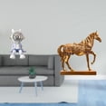 thumbnail image 2 of Estatua de caballo nórdico, escultura, figura decorativa, adorno de resina grabada, animal, estantería, entrada, sala de estar, hogar, ofic, 2 of 8