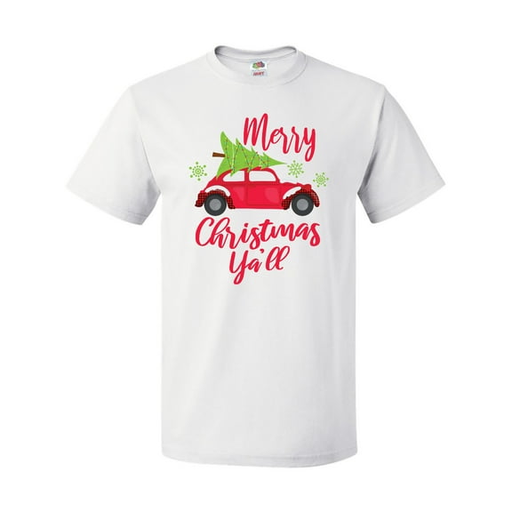 Inktastic Merry Christmas Ya'll with Red Car and Tree T-Shirt