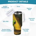 thumbnail image 5 of Green Alien 40 oz Tumbler Insulated&nbsp;Travel Mug Leak Proof Water Bottles Glasses Fits in Car Cup Holder, 5 of 8