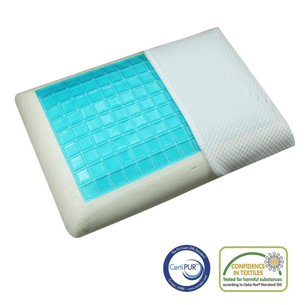 DREAM ART Memory Foam Cooling Gel Pillow Hypoallergenic Classic Pillows Pain Snore Migraines
