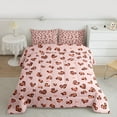 thumbnail image 3 of Feelyou Romantic Love Heart Bedding Comforter Set, Fashion Leopard Cheetah Print Twin Comforter Sets, Teens Kids Girls Women Reversible Bedding Set, Ultra Soft Bedroom Decor, 2 Pieces, 3 of 9
