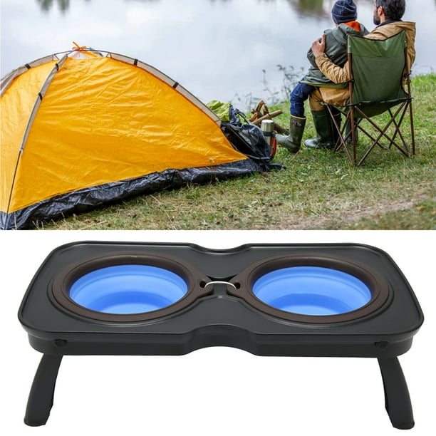 Tazones De Perros Elevados Plegables Con Soporte, ABS, PP, TPE, Portátil, Fácil De Limpiar, Tazones Para Perros Dobles Dobles, Para Mascotas Pequeñas Y Medianas, Suministros De
