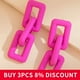 thumbnail image 2 of Nuevos pendientes de gota de cadena de acrílico de color sólido Simple para mujer moda coreana exageración grandes pendientes regalo joyería Tan Jianjun unisex, 2 of 2
