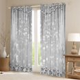 thumbnail image 4 of jejeloiu Chic 3D Diamond Blackout Curtains Set of 2 (52x84 Each),Silver Gray Window Curtains For Girls Kids, 4 of 6