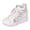 White, variant on Women's Shoes Platform Hidden Heels Sneakers for Women Lace Crochet Lace Up Chunky Bottom High Heels Shoes (Black 18.5)