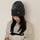 thumbnail image 4 of Snowflake Design Winter Warm Cap Stretchy Acrylic Fiber Knitted Brimless Jacquard Pullover Hat For Women Men Outdoor Gray, 4 of 4