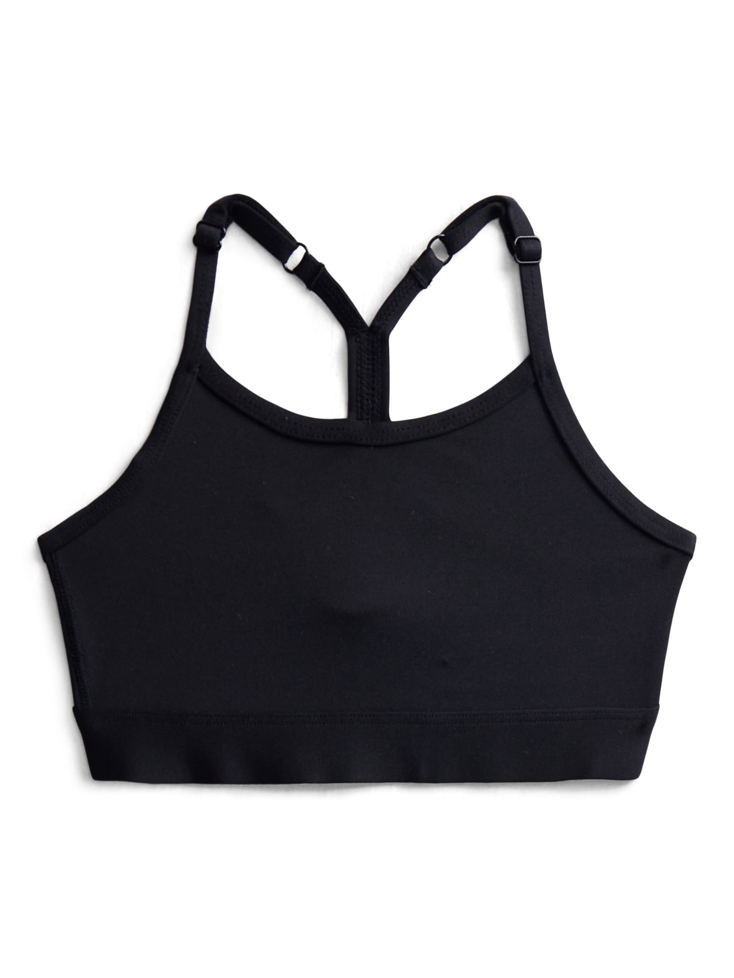 Athletic Works Girls Adjustable Strappy Back Sports Bra, 2 Pack, Sizes XS-XXL