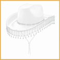 thumbnail image 4 of Valora Classic Cowboy Hat Western Style Wide Brim Outdoor Sun Fashion For Men Women White, 4 of 4