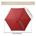 thumbnail image 3 of Yescom 9' Patio Umbrella Replacement Canopy 6 Rib Outdoor Yard Deck Cover Top Color Opt, 3 of 10