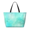 thumbnail image 2 of Disketp Cyan Mint Marble Bolsa de Playa de Gran Capacidad, Bolso Impermeable y a Prueba de Arena para Mujer, Ideal para Playa, Piscina y Natación, 2 of 7