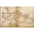thumbnail image 2 of Vintage Maps 18x13 Black Modern Framed Museum Art Print Titled - Portuguese maps of the Mediterranean Countries 1630, 2 of 4