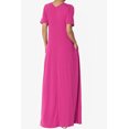 thumbnail image 2 of TheMogan Women's PLUS Soft Jersey Oversized V-Neck Short Sleeve Maxi Dress W Pocket, 2 of 6