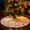 24" White Faux Fur Christmas Tree Skirt, variant on White Faux Fur Christmas Tree Skirt 24 Inches, Mini Xmas Tree Mat with Gold Sequin Snowflakes, Soft Plush Small Tree Skirt for Holiday Home Decorations, New Year Party & Winter Wonderland Décor