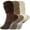 Coffee+Khaki+Milky white, variant on 3 Pairs Slouchy Socks with Grips for Women, Ruffle Non-Slip Yoga Socks for Pilates, Barre Workout, Hospital