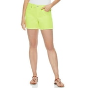 Scoop Women’s Destructed Fray Hem Retro Boyfriend Shorts