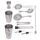 thumbnail image 5 of JUEGO DE BARRA DE 11 PIZAS, JUEGO DE COCOCTELERA, HERRAMENTAS MEZCLADORAS DE BIDBAS DE ACERO INOXIDABLE, KIT DE BARMAN QUE Incluye Taza Coctelera, Cuchara Mezcladora, Coladero,, 5 of 7