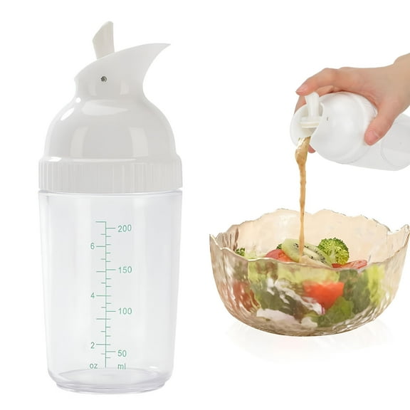 ACDANC 2 Pack Cooking Utensils,200ml Salad Dressing Container Condiment Bottles Salad Dressing Bottles Salad Dressing Shaker Leakage Salad Dressing Jar With Lid
