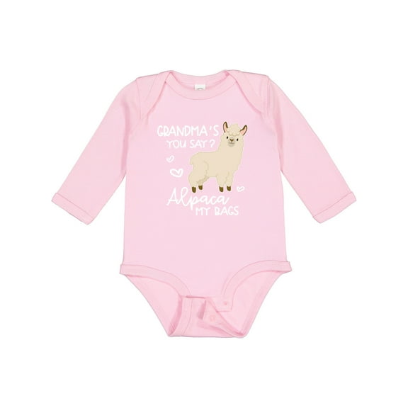 Inktastic Grandma's You Say Alpaca My Bags Boys or Girls Long Sleeve Baby Bodysuit