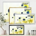 thumbnail image 4 of Abstract Blue Flowers In The Meadow 20 in x 12 in Framed Painting Canvas Art Print, by Designart, 4 of 5
