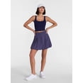 thumbnail image 3 of Avia Women's Pique Knit Pleated Bubble Hem Skort, Sizes XS-XXXL, 3 of 6