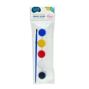 Hello Hobby Acrylic Paint Strips & Paintbrush, Includes 5 Paints In Resealable Containers & Mini Paintbrush, Primary Colors