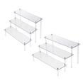 thumbnail image 1 of Yinanstore 2pcs Multi-use Clear Acrylic Rack Perfume Makeup Cosmetics Toys Figure Model Car Desktop Storage Ladder Display Stand Shelf, 1 of 8