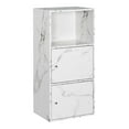 thumbnail image 2 of Convenience Concepts Xtra Storage 2 Door Cabinet with Shelf, White Faux Marble, 2 of 8