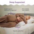 thumbnail image 4 of Almohada de cuña para embarazo, almohada de maternidad de apoyo compacto para espalda, rodillas, piso pélvico en casa, oficina y viajes con funda de punto lavable, rayas modernas grises, 4 of 10