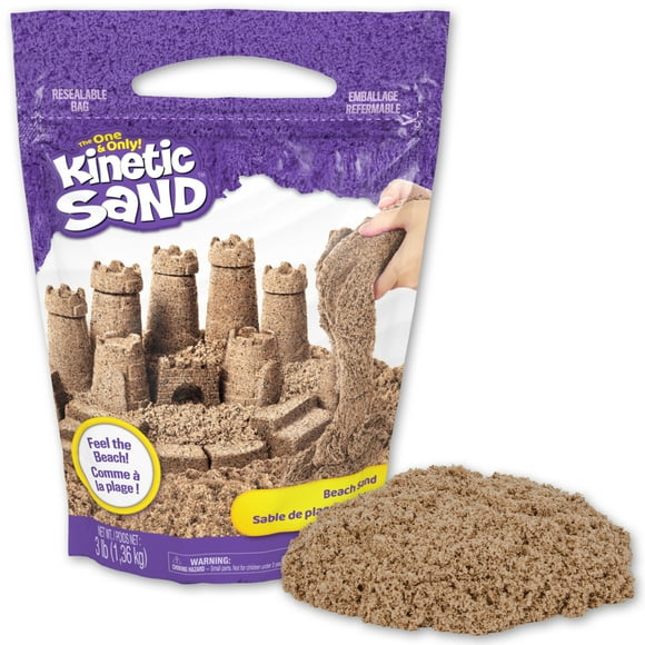 Kinetic Sand, 3lbs Beach Sand for Ages 3 and Up (Packaging My Vary)