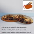 thumbnail image 4 of Columbus Day 6Pcs Round Microfiber Leather Bar Coasters, 11x11 cm/4.3x4.3 in, Drink Mats for Home and Kitchen, Absorbent Cup Coasters Set for Drinks, 4 of 6