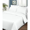 thumbnail image 6 of 7 Piece Bedsheet Sets - 1 Flat Sheet, 1 Fitted Sheet (12 Inch) Deep Pocket, 1 Duvet Cover & 4 Pillowcases - Soft 600TC & Long Staple 100% Egyptian Cotton - White Stripe, Cal-King Size., 6 of 9