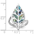 thumbnail image 5 of Sterling Silver Rhodium-Plated Polished Abalone Leaf Ringsize 7 (Width 2.3) - Jbsp, 5 of 5