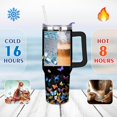 thumbnail image 2 of Butterfly Tumbler with Lid and Straw, Stainless Steel 40oz Tumbler with Handle, Butterfly Travel Coffee Mug Water Bottle, Butterfly Gifts Cups for Women and Girls, 2 of 5