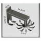 thumbnail image 2 of Colgadores giratorios para utensilios de cocina, ganchos de acero inoxidable montados en la pared con 10 ganchos para armario, cocina y baño, 360 grados, 2 of 5