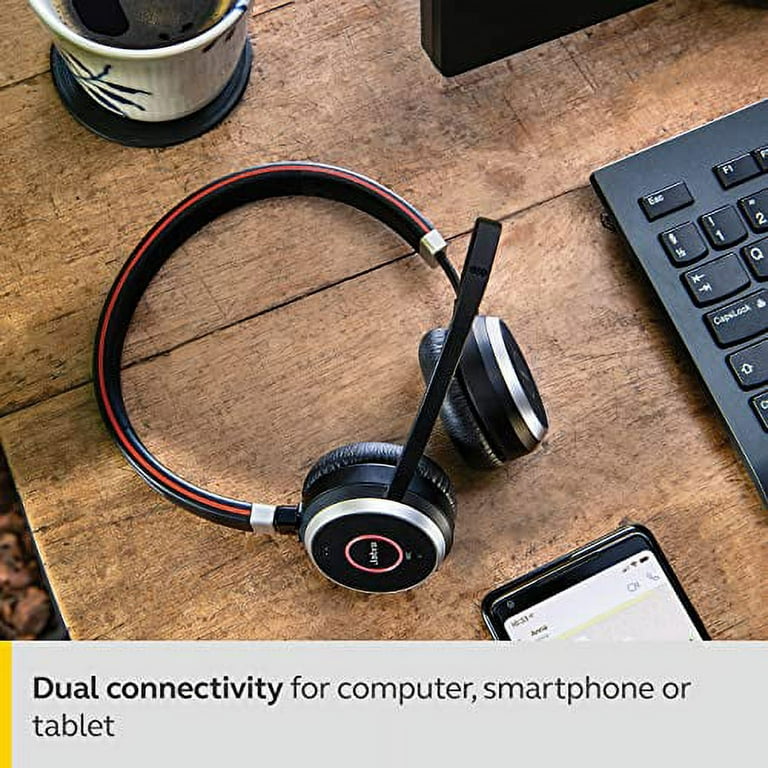 Jabra Evolve 65 SE MS Stereo Bluetooth Headset - Wireless, Noise