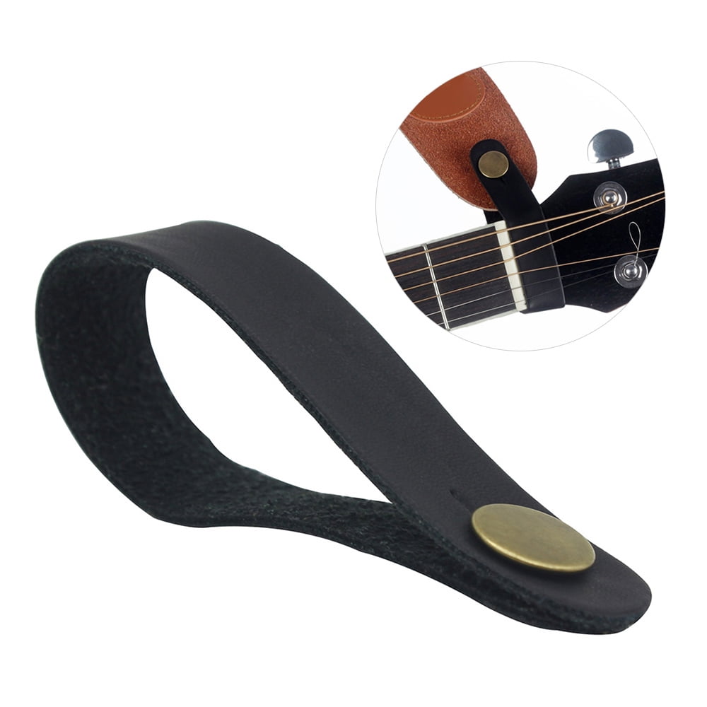 Black 【Majoxin】 Adjustable Guitar Shoulder Strap Nylon Belt Synthetic Leather Ends with Small Pockets and Guitar Picks for Guitar Bass