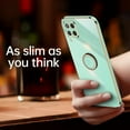 thumbnail image 3 of Classic Straight Side Soft and Simple Phone Case for iPhone 14 13 12 11 Pro Max Plus Mini, Ring Bracket Back Cover, Fashionable Pop Slim Protective Shell(White,13 Pro Max), 3 of 8